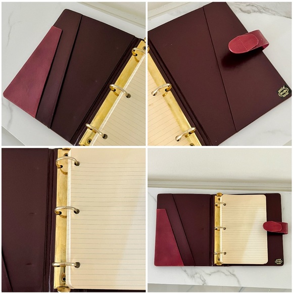 Dinoffer New York rare vintage calf leather agenda / planner / Notebook 3 rings - Picture 12 of 16